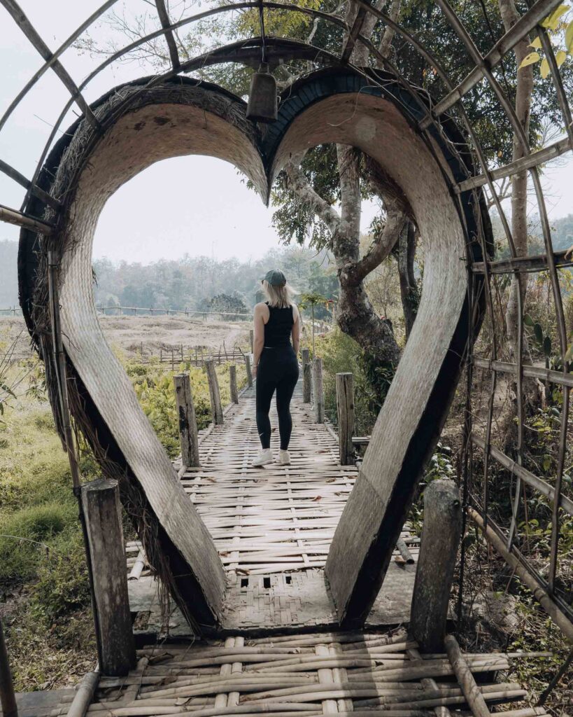 Bamboo bridge in Pai