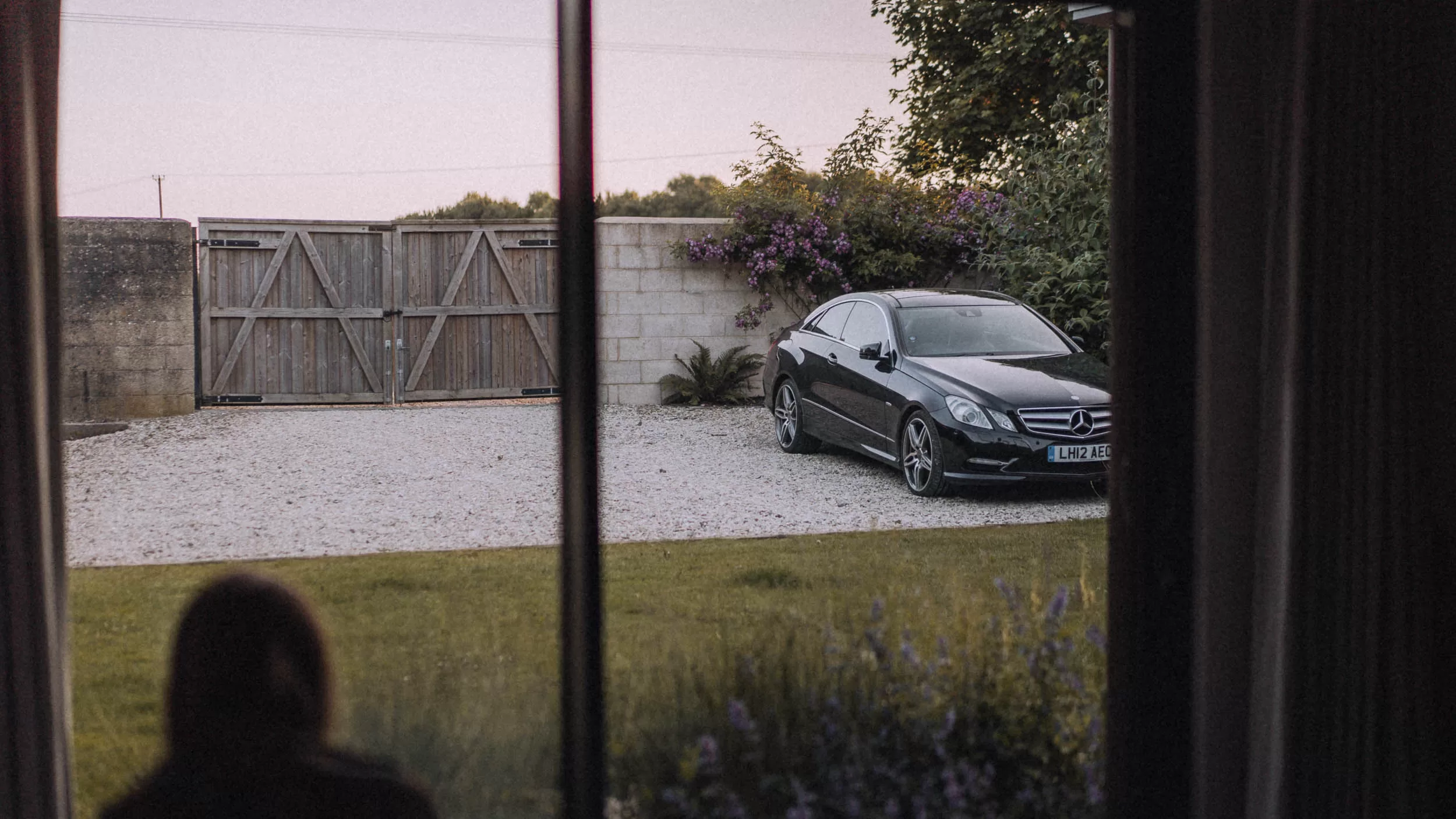 watching the sunset at Bibury Farm Barns