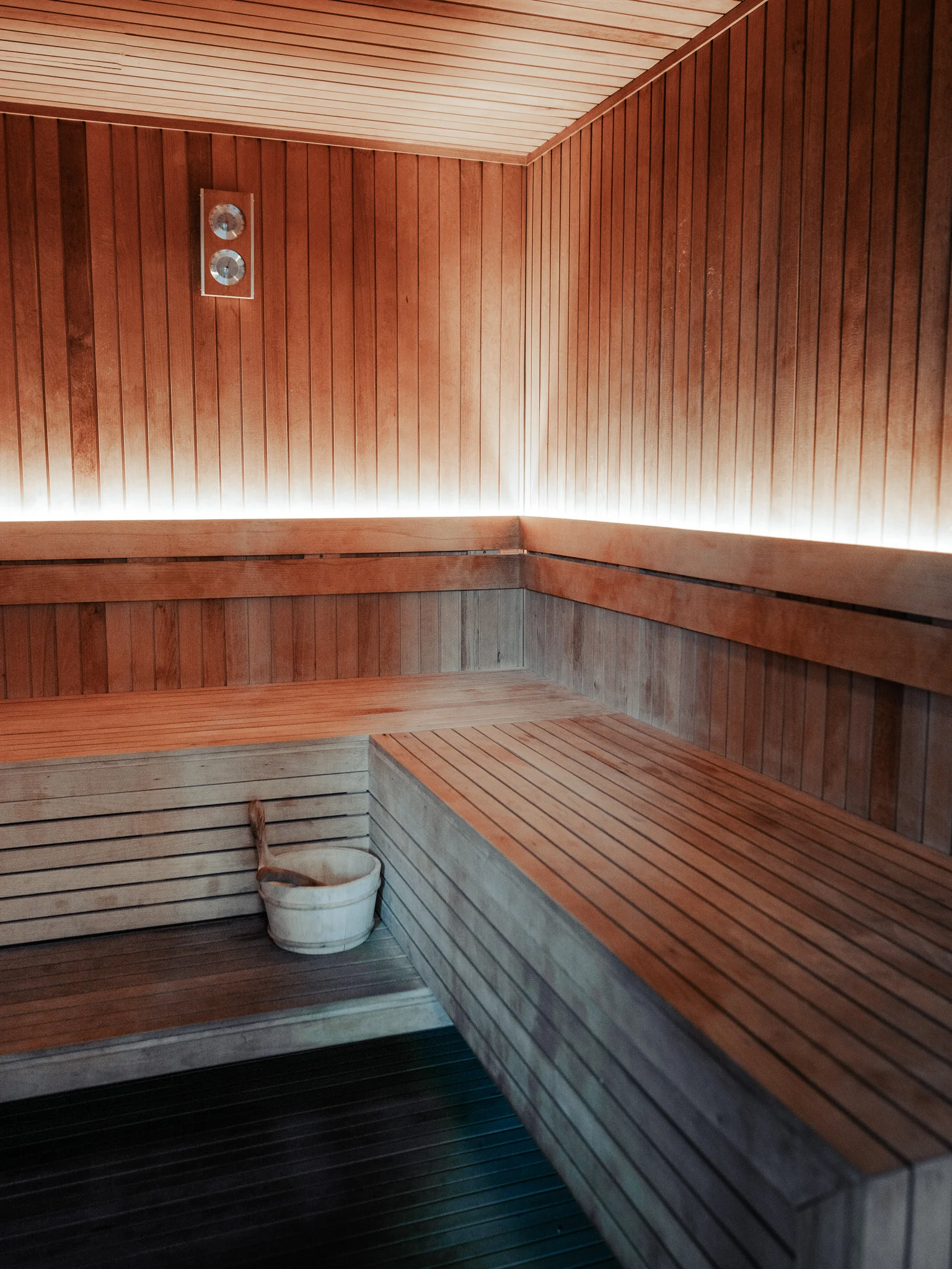 Sauna inside the spa at Four Seasons Marrakech