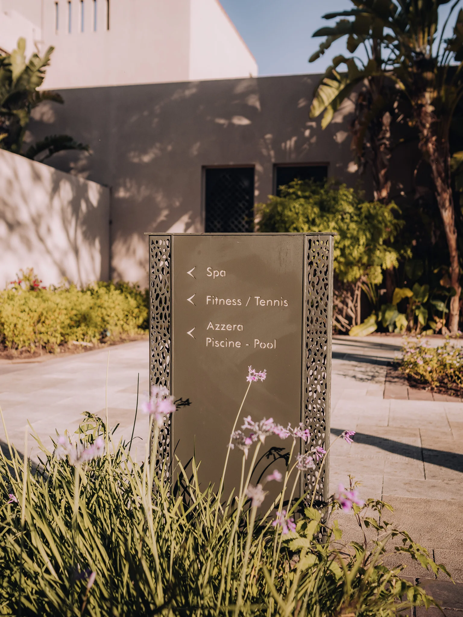 Four Seasons Marrakech spa exterior and sign