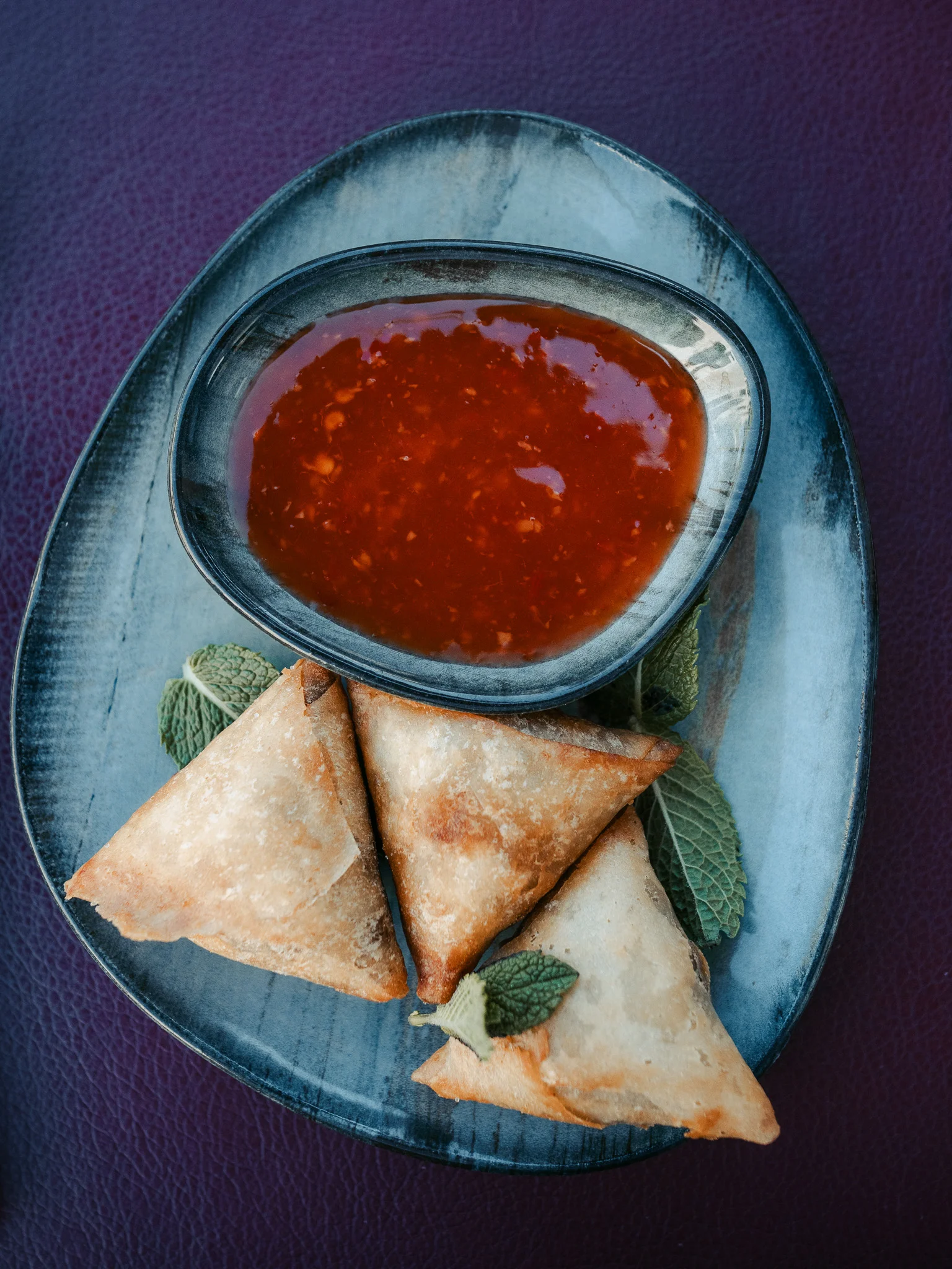 Samosa starter at Inara restaurant Four Seasons Marrakech
