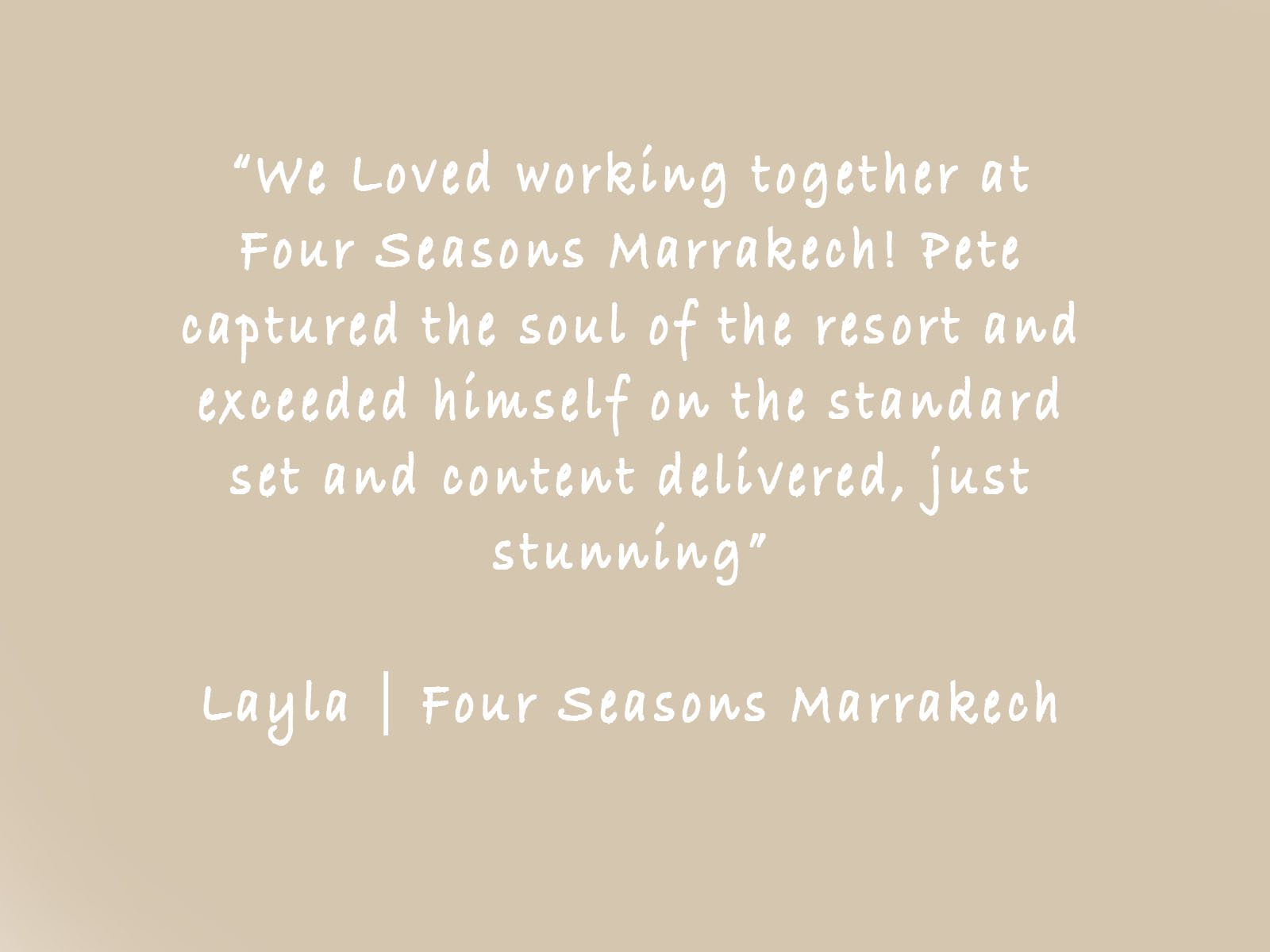 A review from Four Seasons Resort in Marrakech