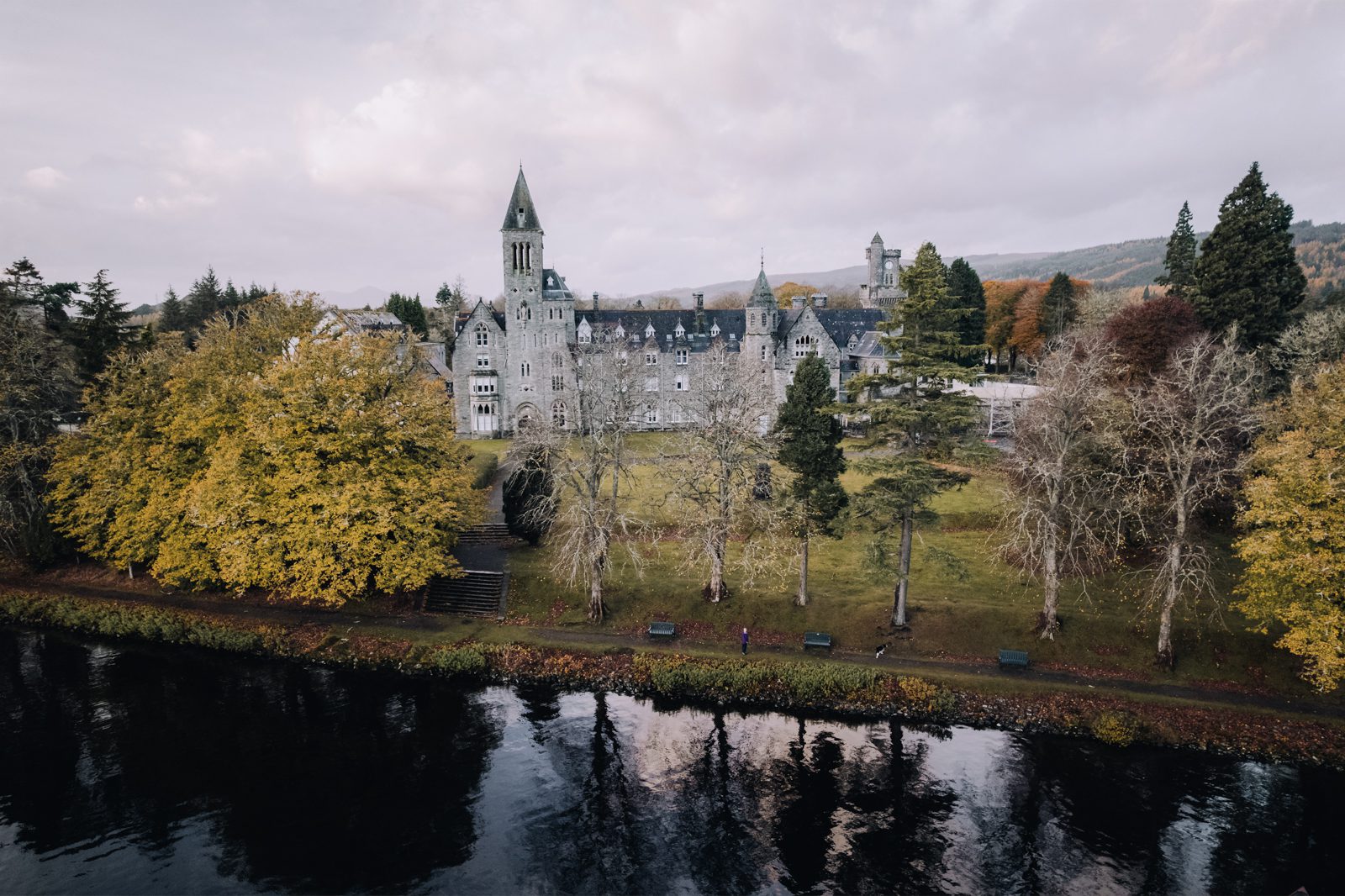 drone view of the highland club
