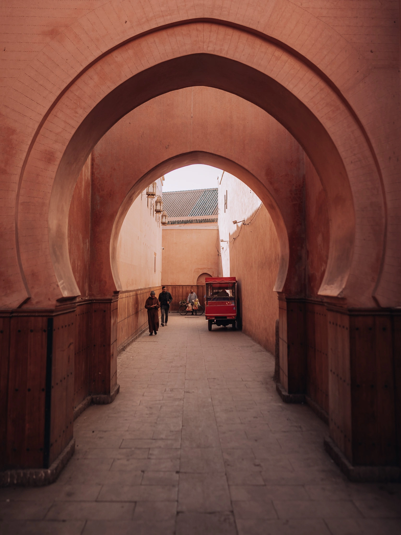 outside of Ben Youssef Madrasa in Marrakech