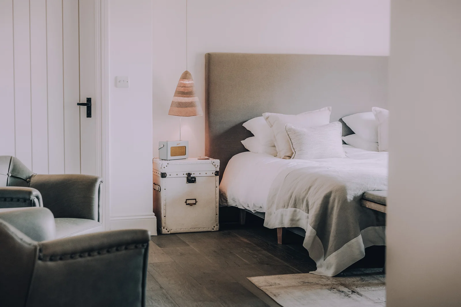 Bedroom inside the Bull Pen at Bibury Farm Barns